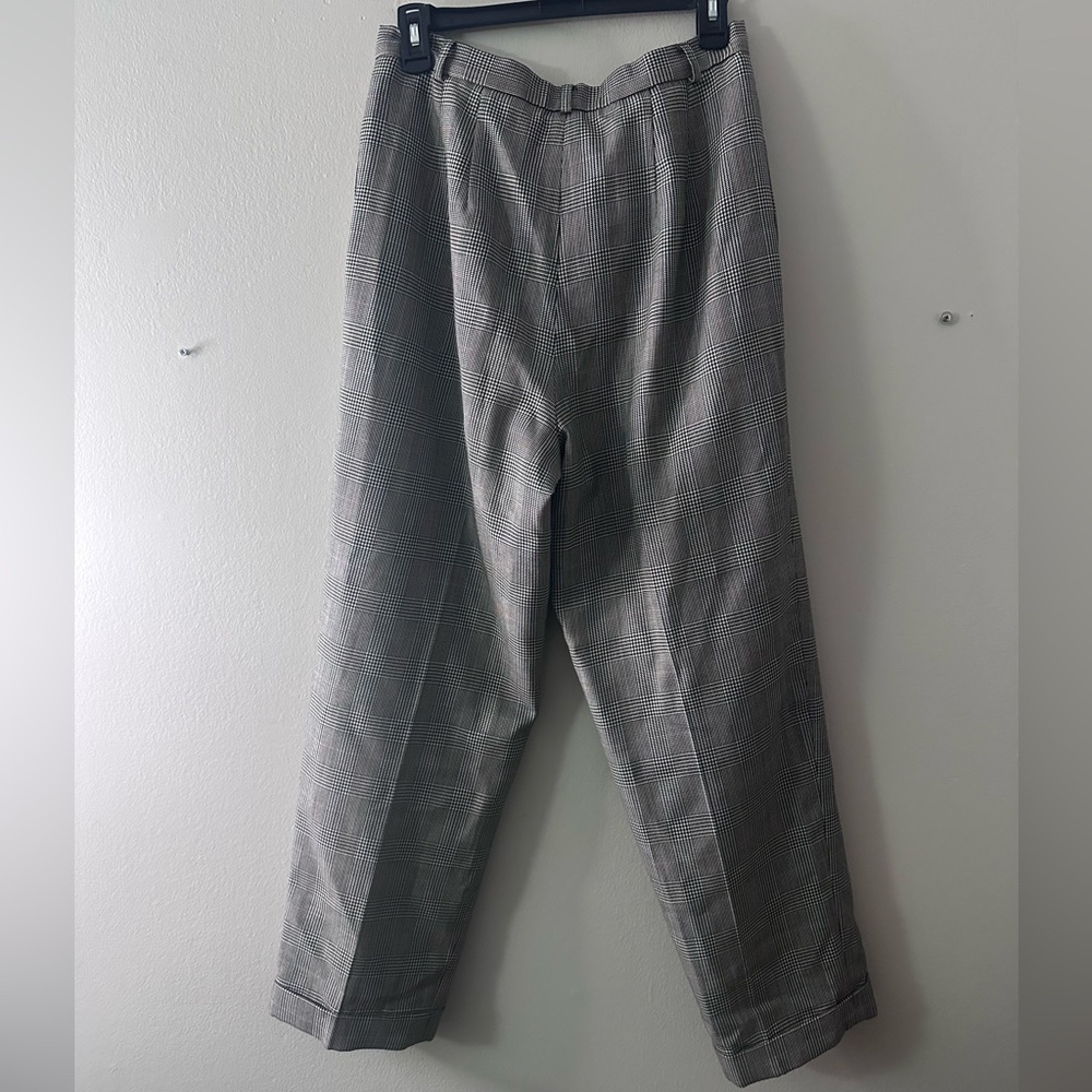 Classic Gray Women's Pattrtned Dress Trousers Petite - Picture 6 of 6